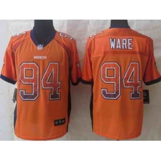 Nike Denver Broncos 94 DeMarcus Ware Orange Elite Drift Fashion NFL Jersey